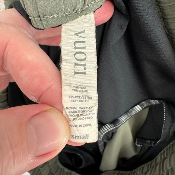 Vuori Clementine 2.0 Shorts Womens Small Green Running Drawstring - Picture 5 of 7